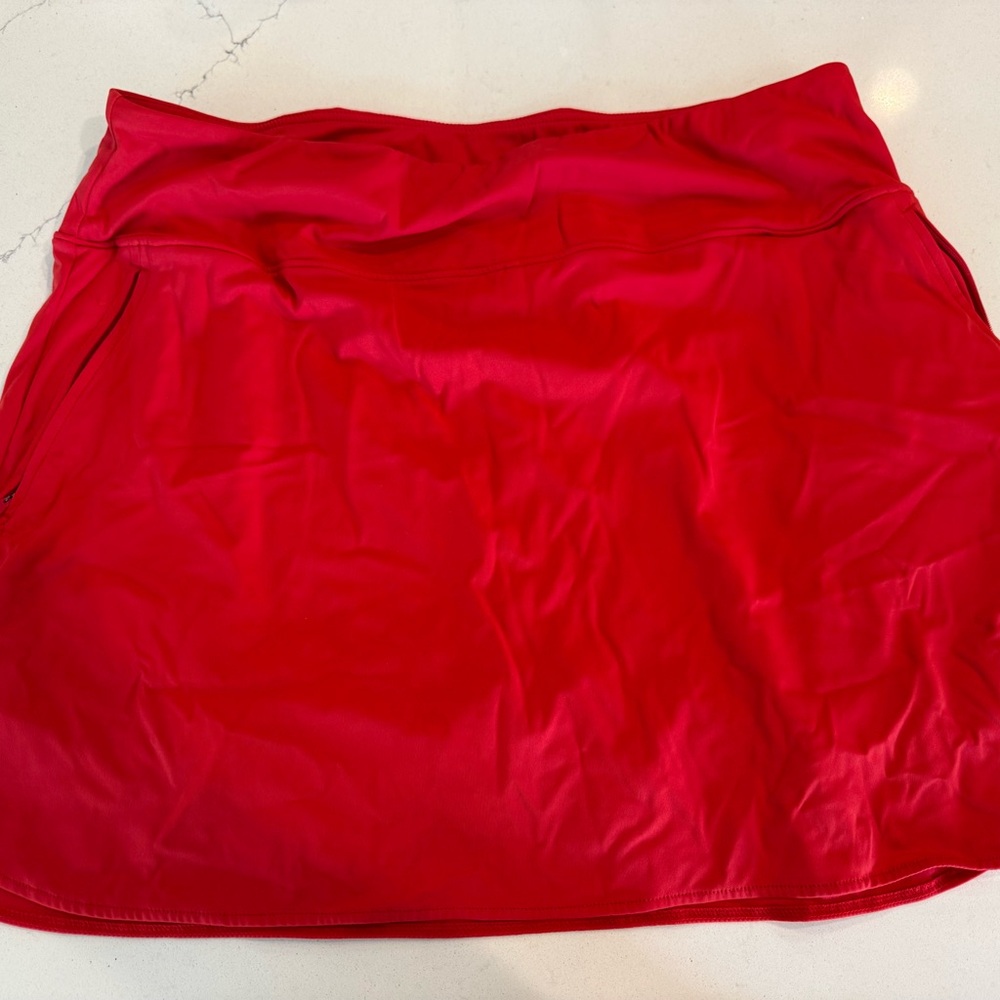 Red Athletic Skort for Women - Comfortable Activewear